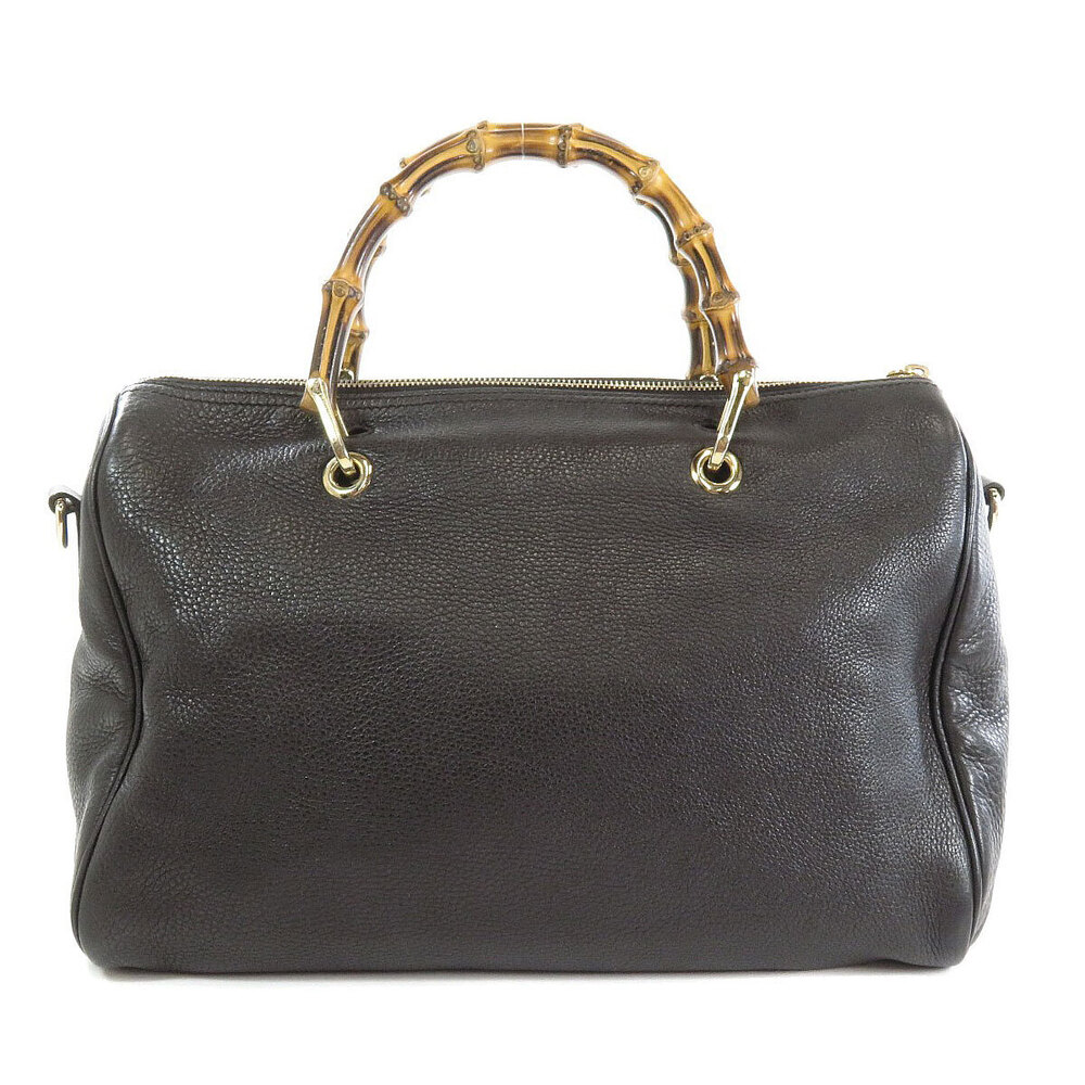 Gucci Boston Bag Leather Bamboo